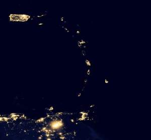 Caribbean at night